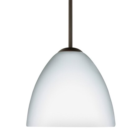 Besa Lighting Sasha Cord Pendant, Opal Matte, Bronze Finish, 1x40W Candelabra 1BT-757207-BR